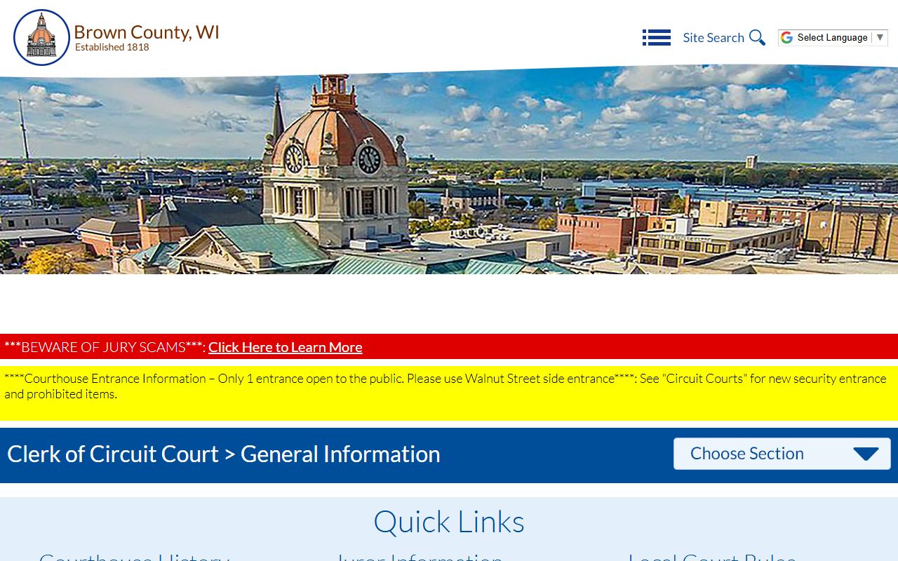 Green Bay Dissolution Of Marriage records through Brown County clerk of circuit court