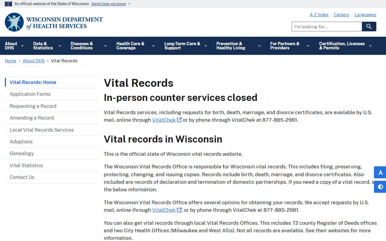 Dodge County Dissolution Of Marriage vital records