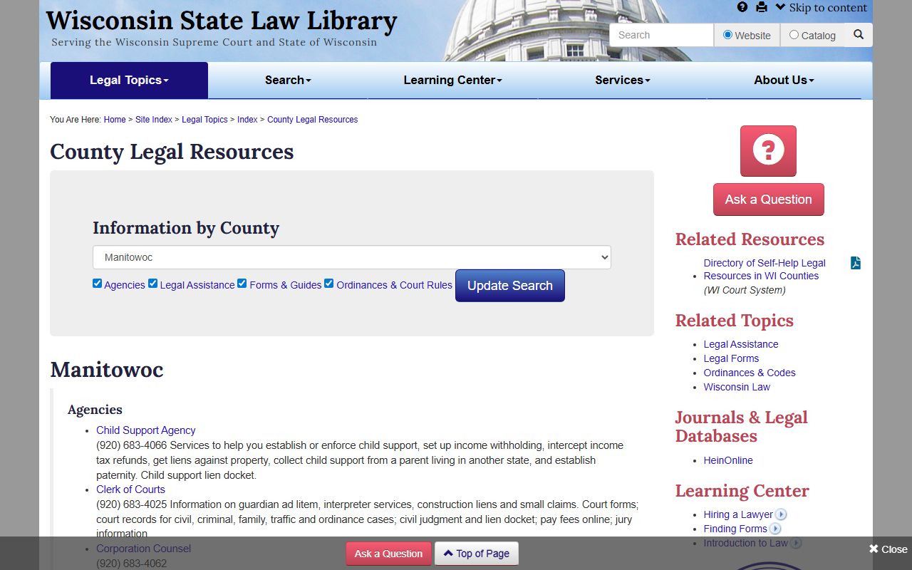 Manitowoc Dissolution Of Marriage county resource