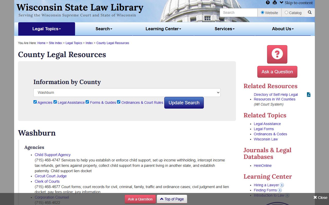 Washburn County Dissolution Of Marriage records